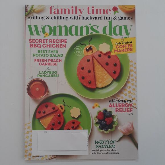 Woman's Day Magazine Aug Sept 2022 BBQ Chicken Potato Salad Publisher - Picture 1 of 2